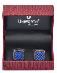 Blue Geometric Cufflink