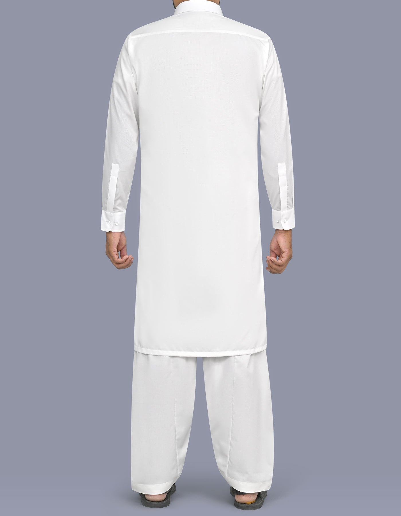 White Texture Kameez Shalwar KS26117R-L