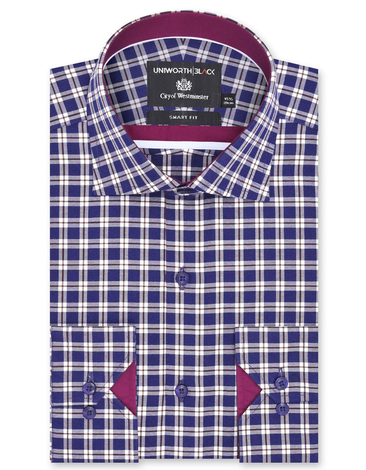 Check Blue Tailored Smart Fit Shirt FS2936SF-14.5