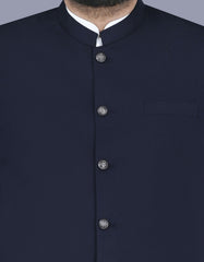 Navy Plain Waist Coat WC2501-5C-36