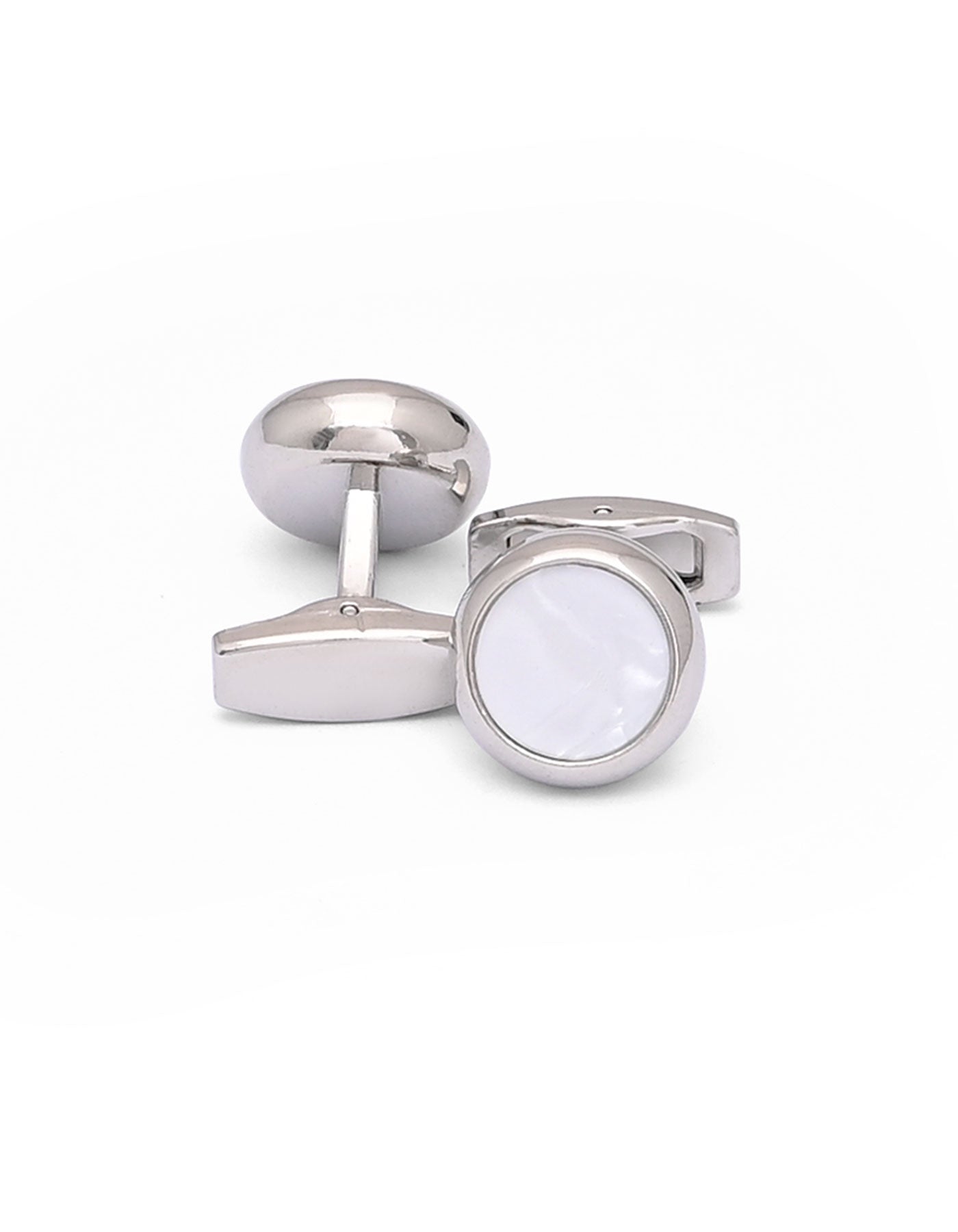 White Circle Cufflink