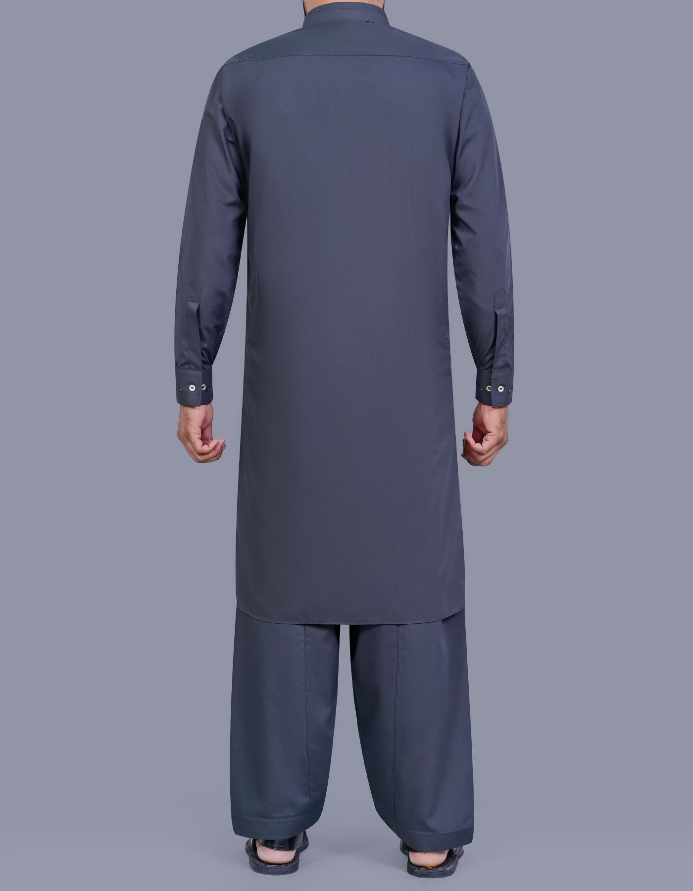 Grey Plain Kameez Shalwar KS2639S-L