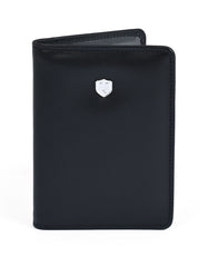 Black 100% Leather Passport Wallet